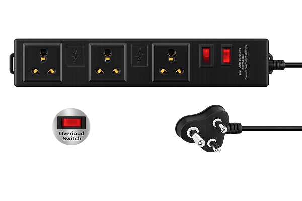 Power Strip 16A 3 Pin (BLACK)